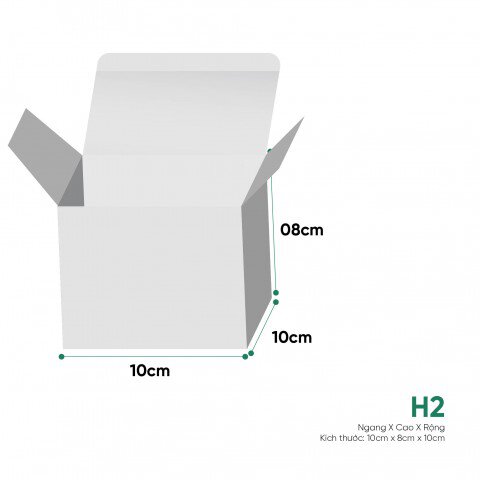Bao bì hộp giấy sản phẩm kích thước 10 x 8 x 10 cm