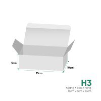 Bao bì hộp giấy sản phẩm kích thước 15 x 5 x 10 cm